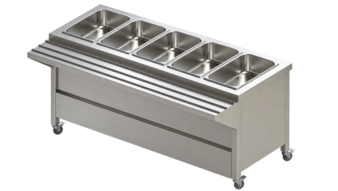 Bain Marie - Tray Slider with the equipment isolated on a transparent background