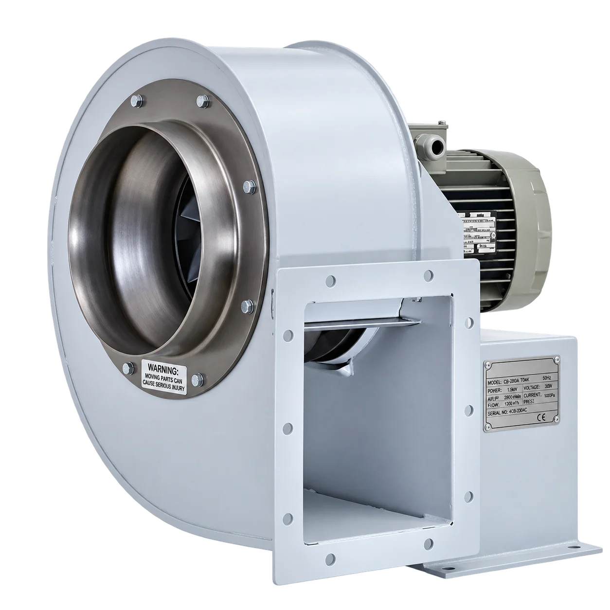 Blower with the equipment isolated on a transparent background