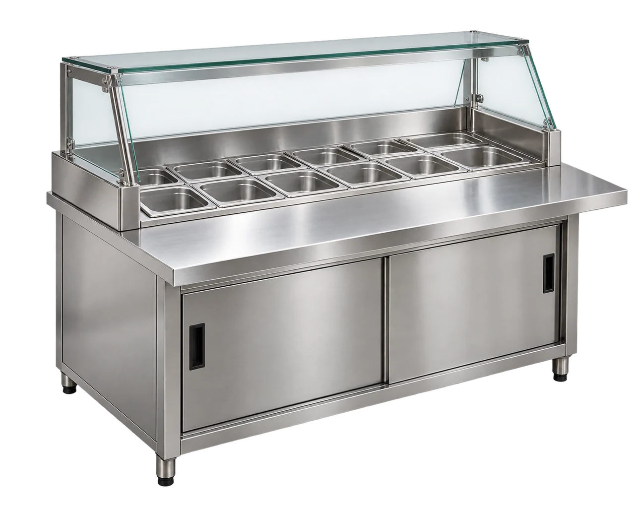 Illustration of Chat Counter with the equipment isolated on a transparent background