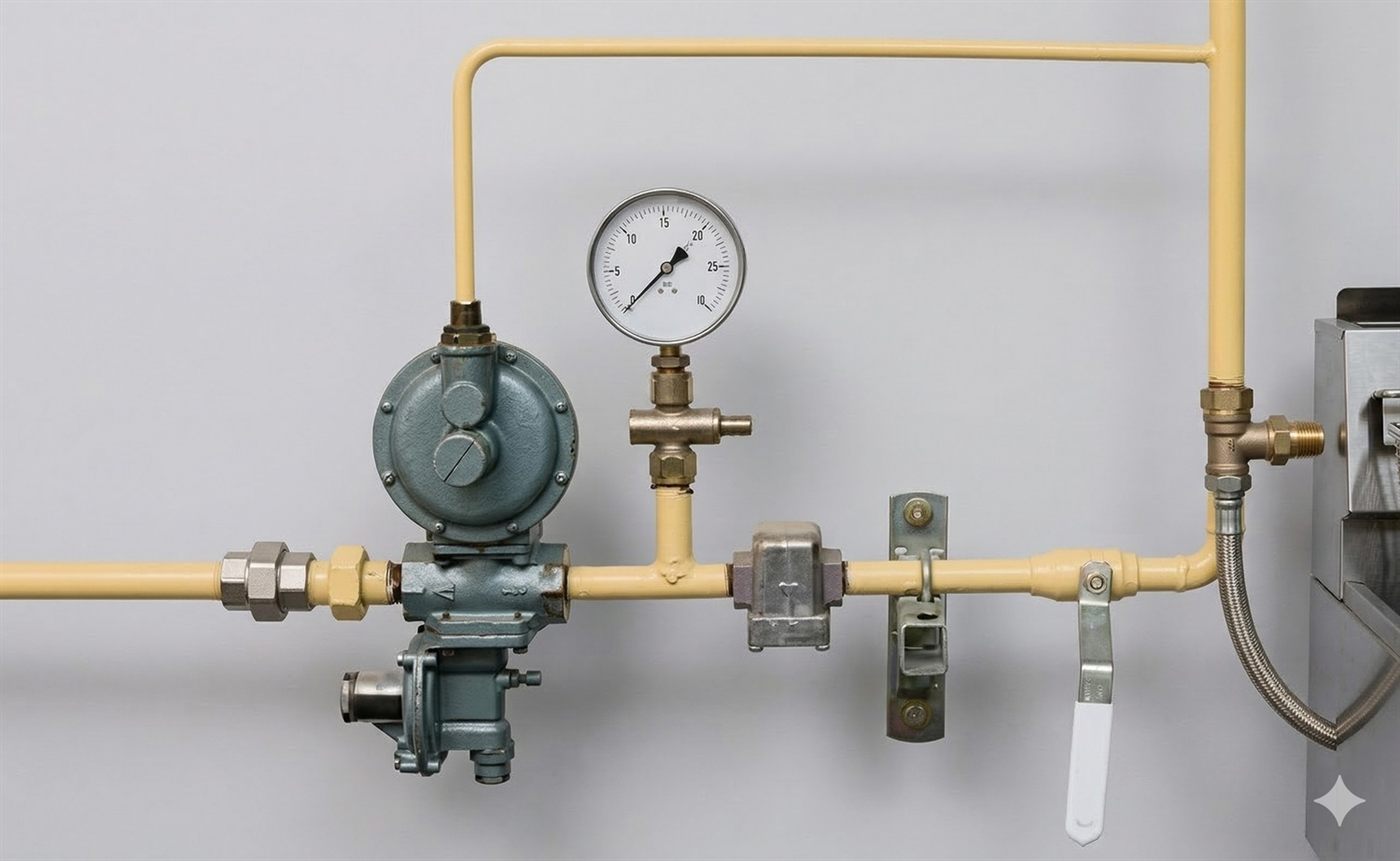 Gas line setup by Bangalore Kitchen Equipments