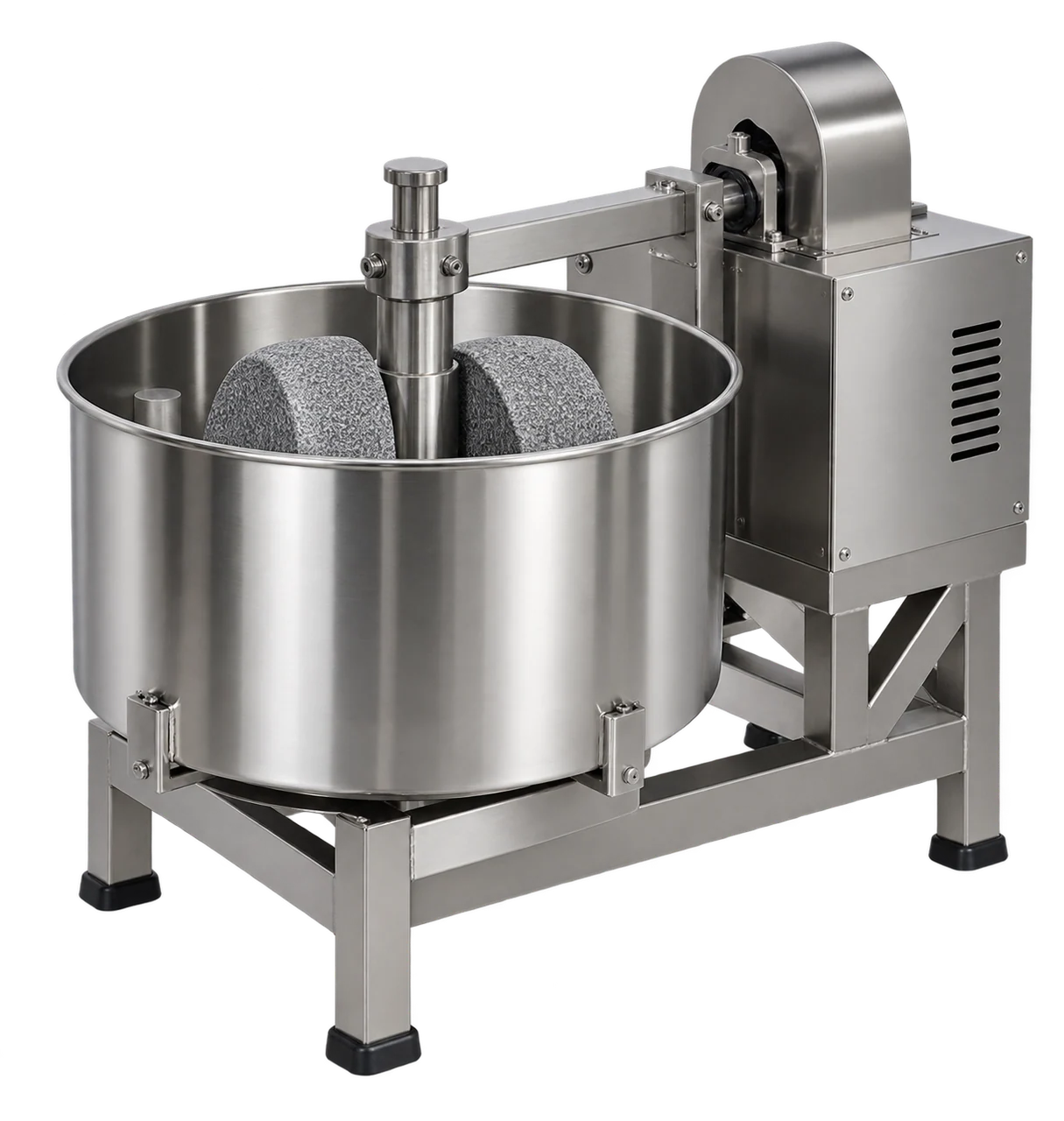 Illustration of Open Type Grinder with the equipment isolated on a transparent background