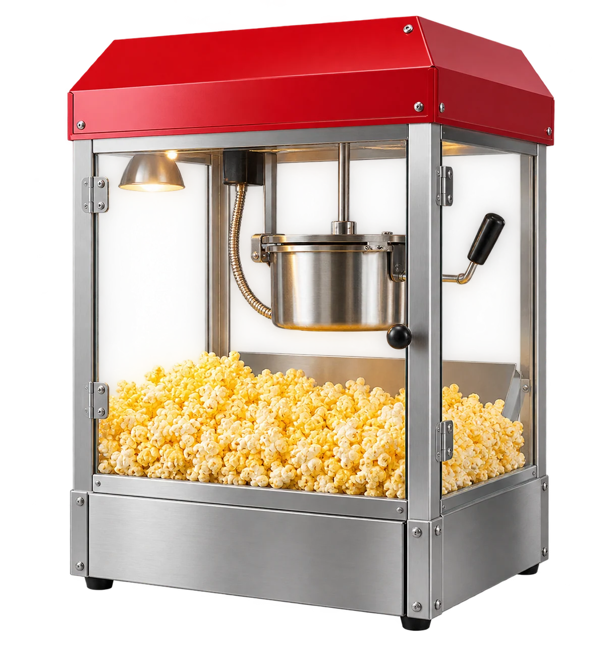 Illustration of Pop Corn Machine with the equipment isolated on a transparent background