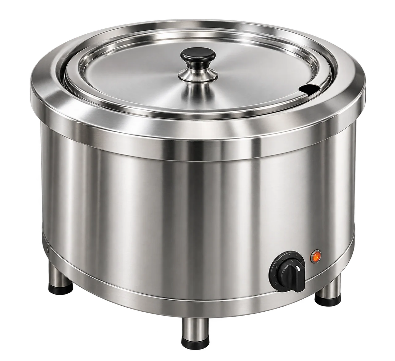 Illustration of Round Bain Marie with the equipment isolated on a transparent background