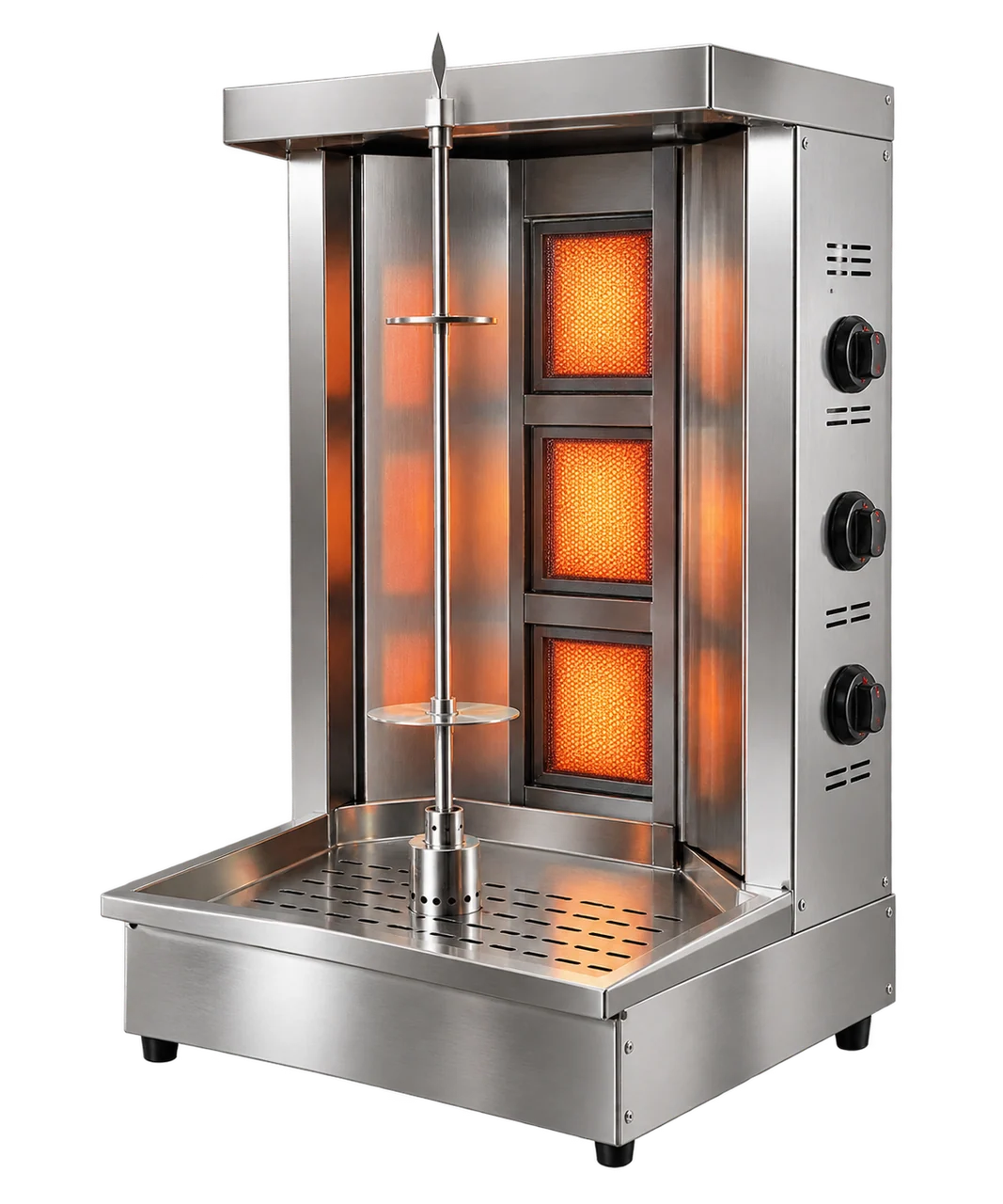 Illustration of Shawarma with the equipment isolated on a transparent background