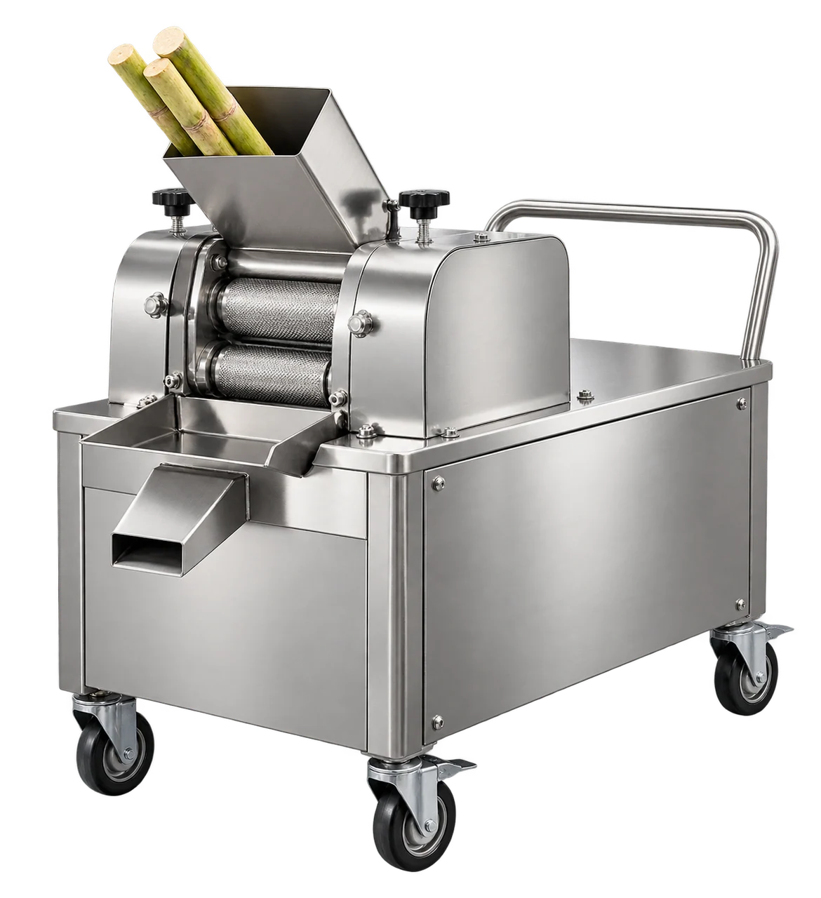 Illustration of Sugar Cane Juicer with the equipment isolated on a transparent background