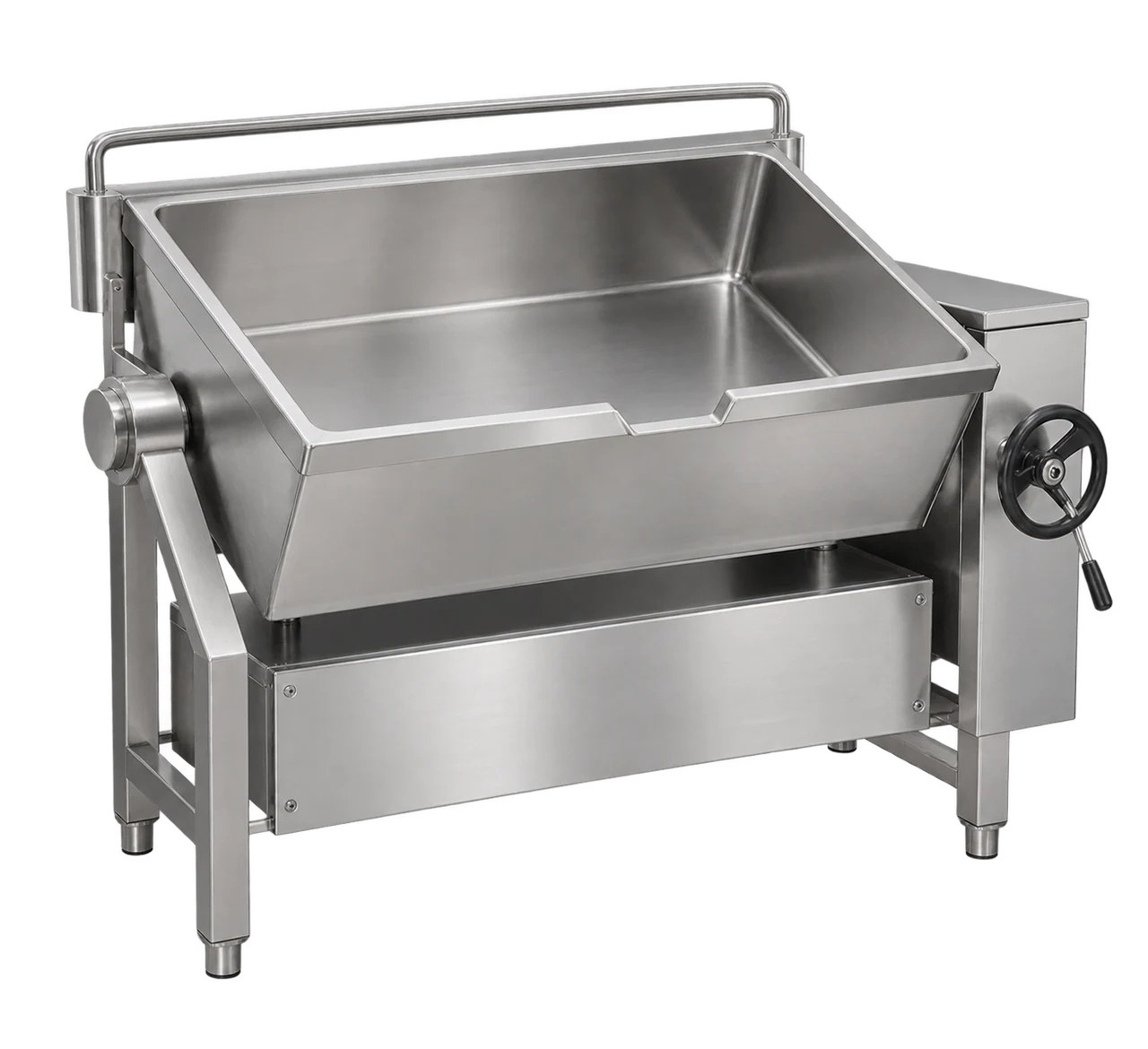 Illustration of Tilting Bratt Pan with the equipment isolated on a transparent background