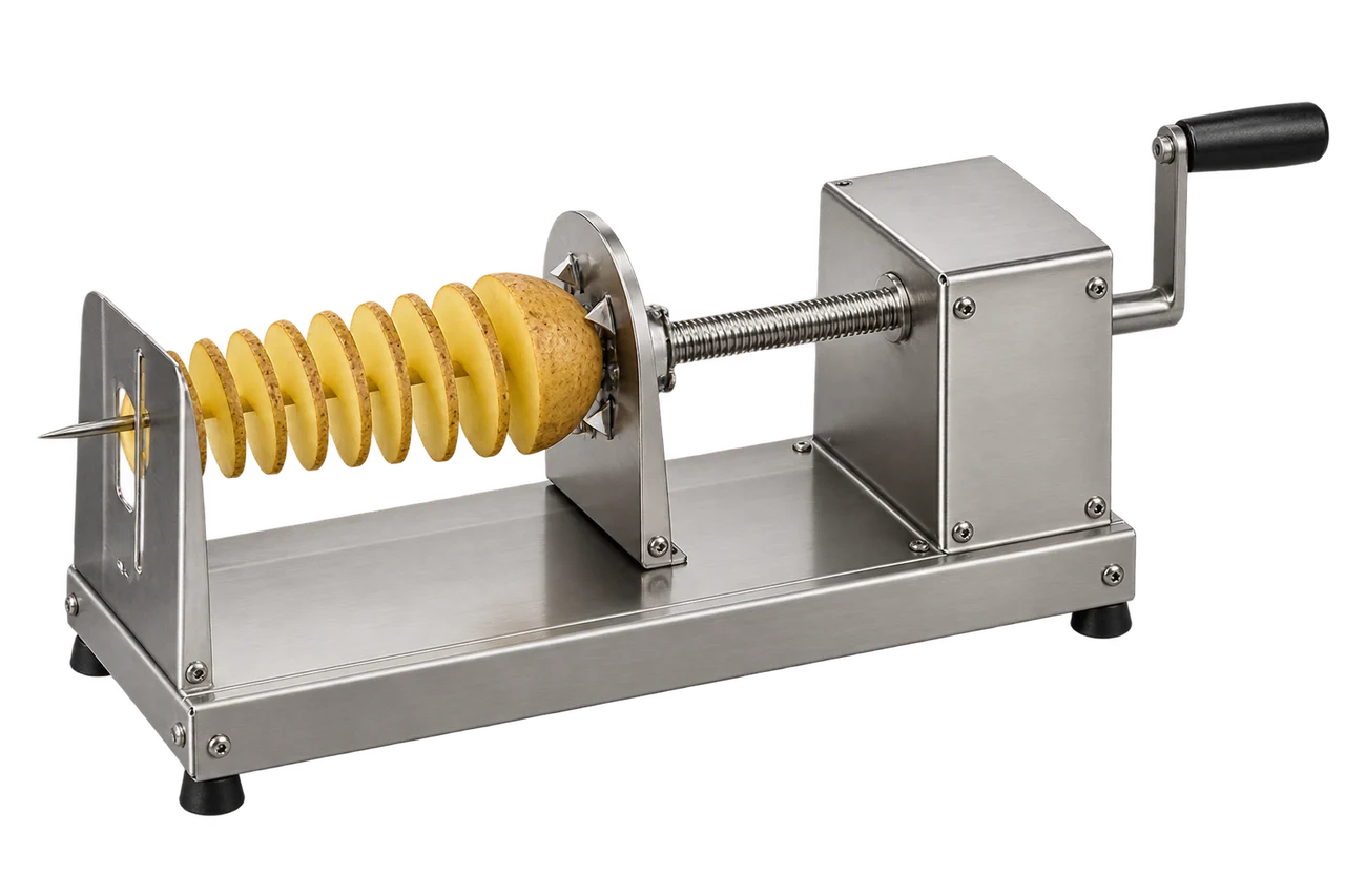 Illustration of Twistato Machine with the equipment isolated on a transparent background