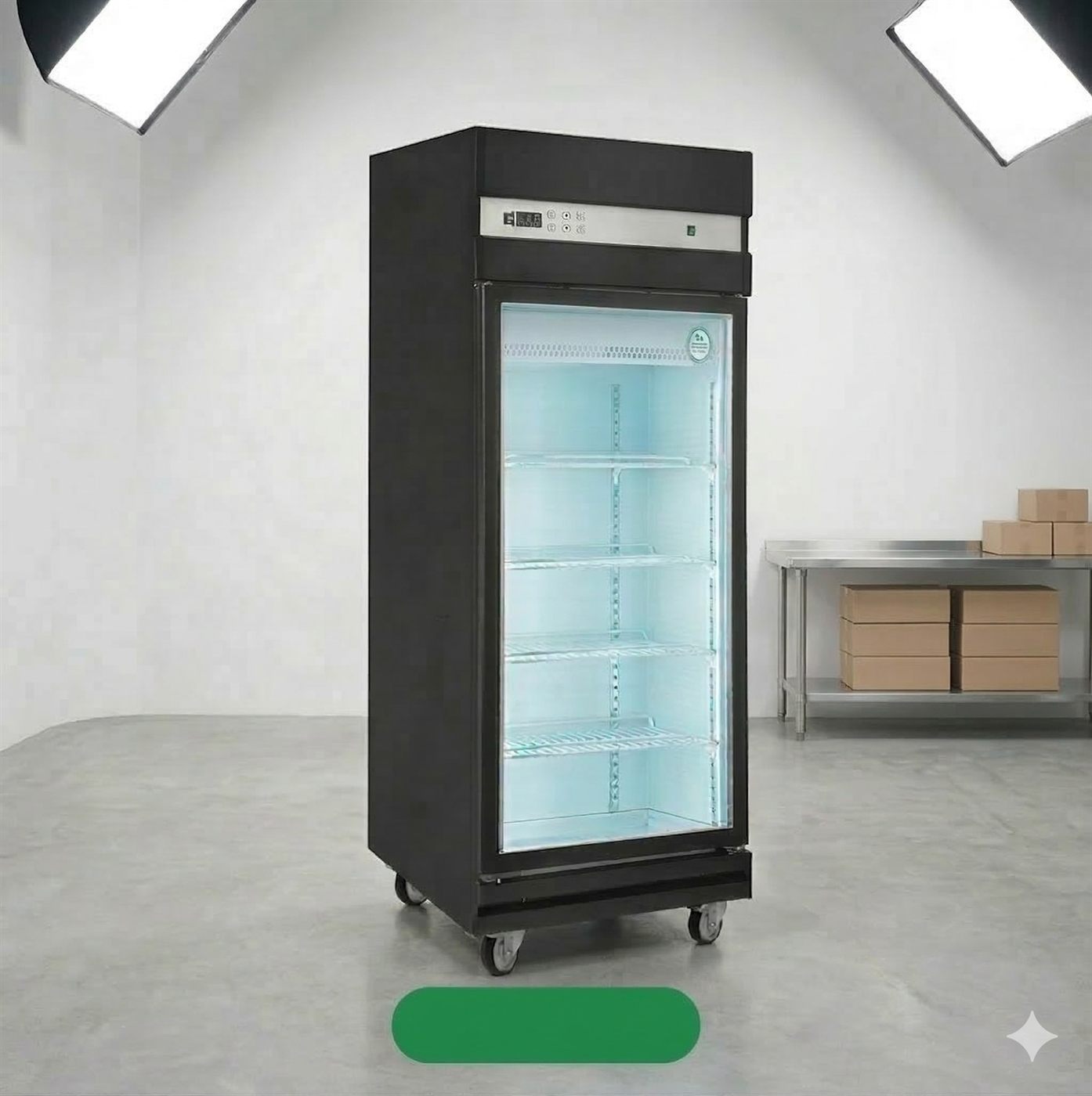 Vertical display chiller by Bangalore Kitchen Equipments