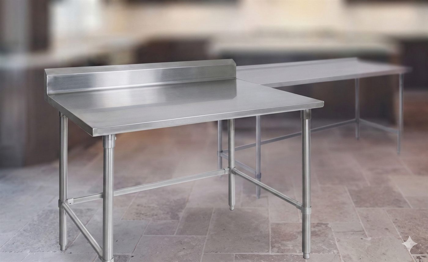 Stainless steel work table by Bangalore Kitchen Equipments