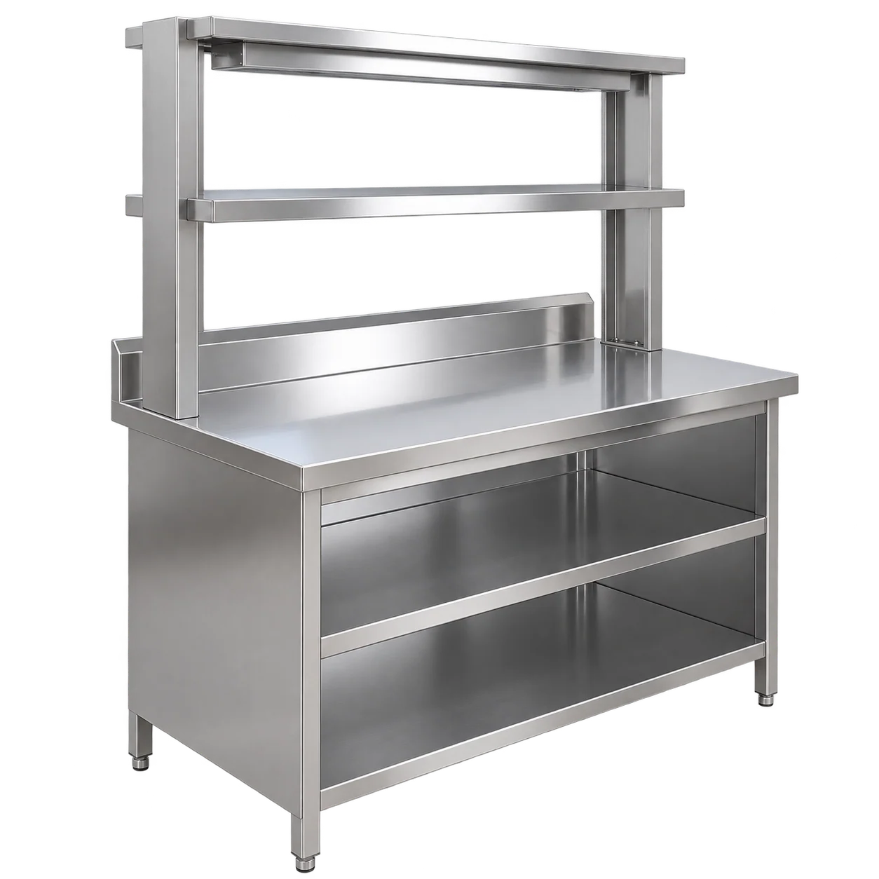 Work Table with 3 Side Cover, 2 U/S and 2 OHS with the equipment isolated on a transparent background