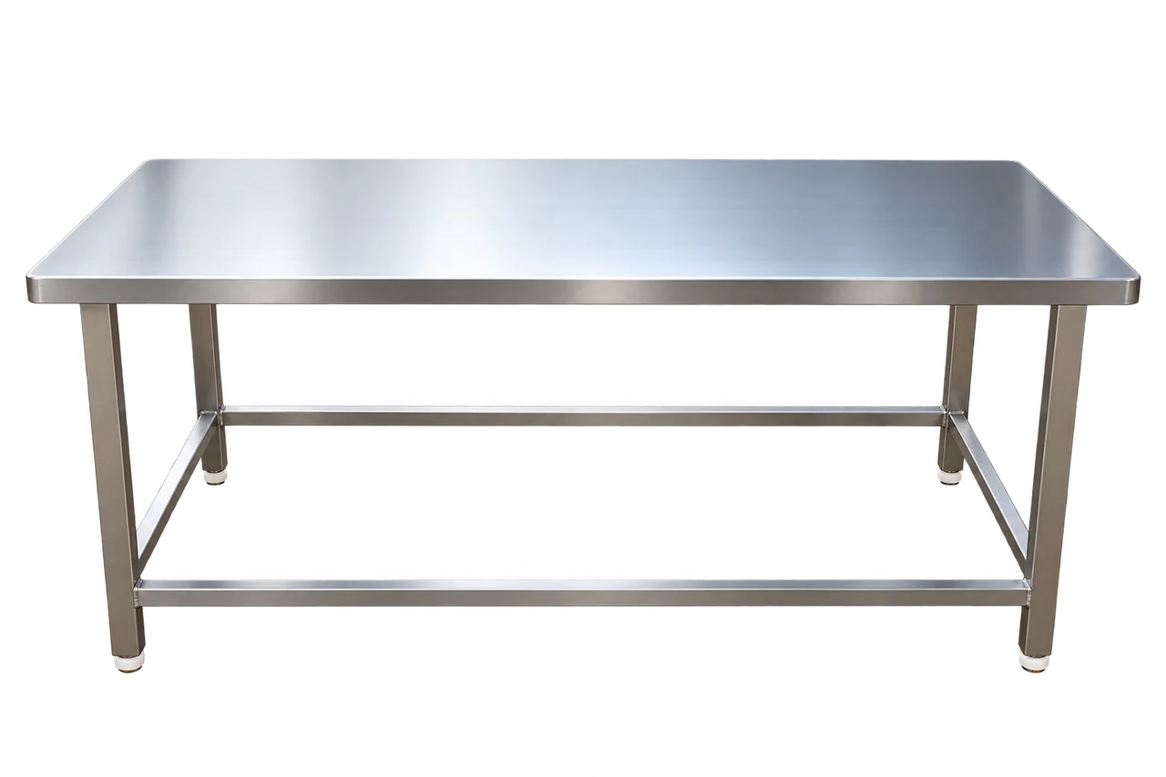 Work Table with Cross Bracing with the equipment isolated on a transparent background