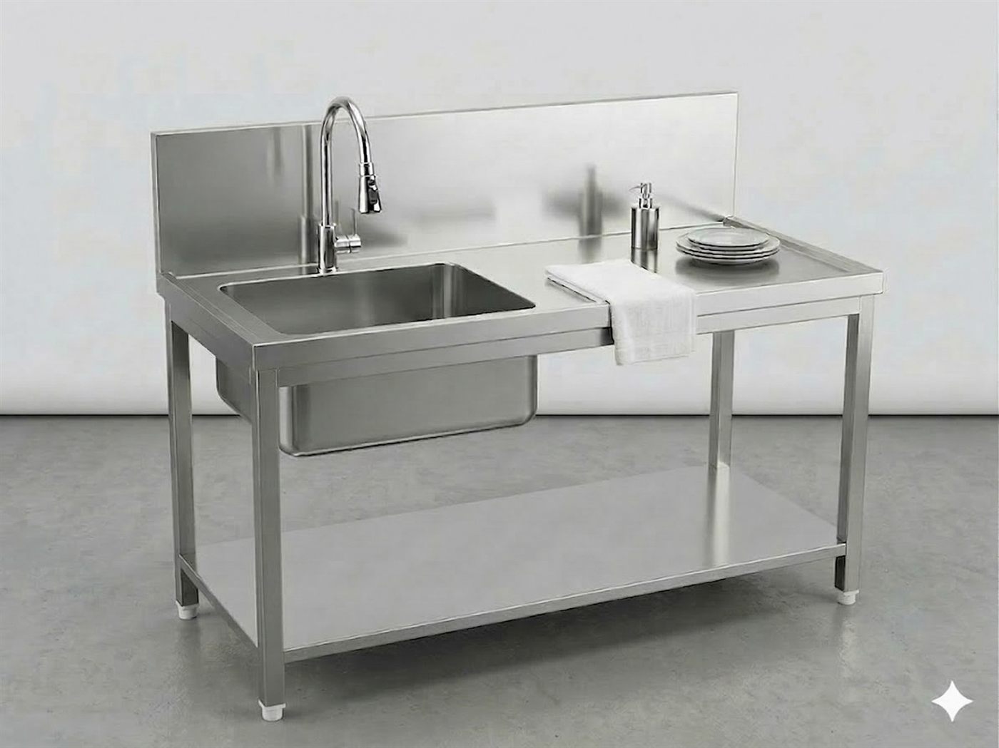 Work table sink unit by Bangalore Kitchen Equipments