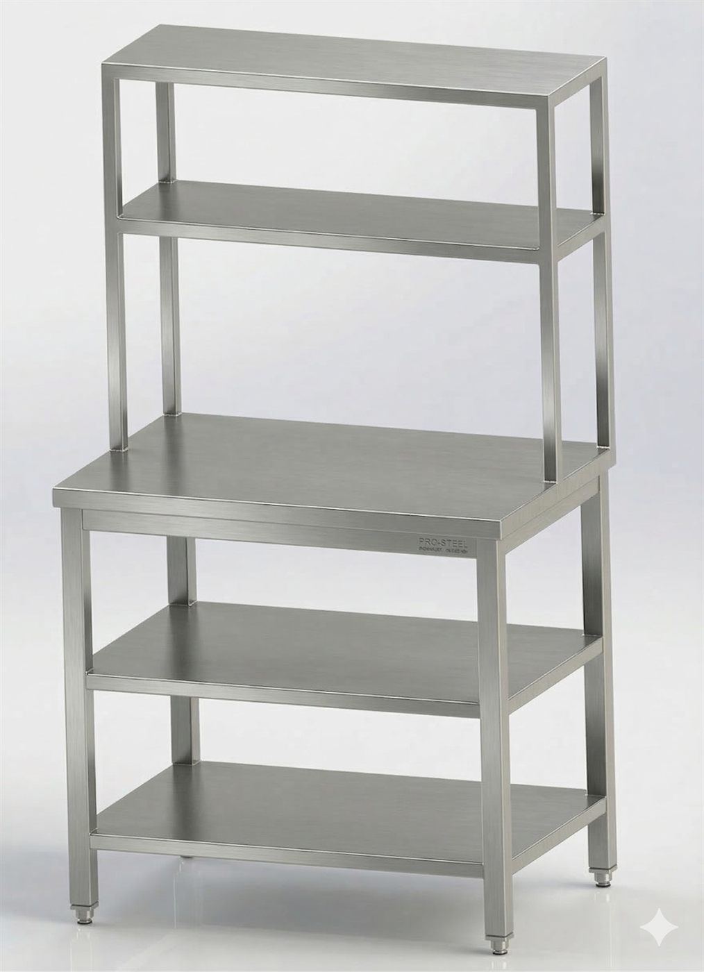 Stainless steel overshelf table by Bangalore Kitchen Equipments